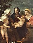 Sts Canvas Paintings - Madonna and Child with Sts Catherine
